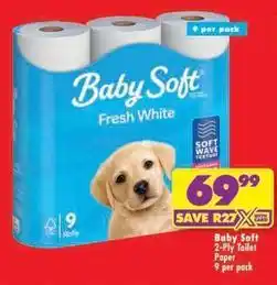 Shoprite Baby soft - 2-ply toilet paper offer