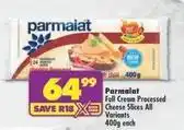 Shoprite Parmalat - full cream processed cheese slices all variants offer