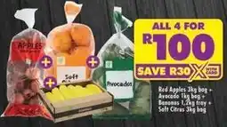 Shoprite Red apples, avocado, bananas, soft citrus offer