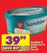 Shoprite Original/lite fat spread offer