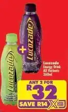 Shoprite Lucozade - energy drink offer