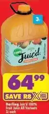 Shoprite Darling - 100% fruit juice all variants offer