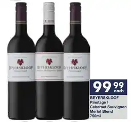 President Liquor BEYERSKLOOF Pinotage / Cabernet Sauvignon Merlot Blend offer