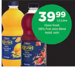 OK urban Clover Krush 100% Fruit Juice Blend Assorted offer