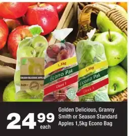 OK urban Golden Delicious, Granny Smith or Season Standard Apples offer