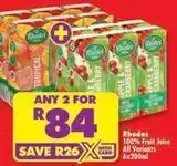 Shoprite Rhodes - 100% fruit juice offer