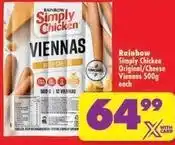 Shoprite Rainbow - simply chicken viennas original/cheese offer