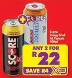 Shoprite Score - energy drink offer