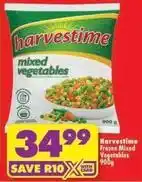 Shoprite Harvestime - frozen mixed vegetables offer
