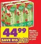Shoprite Rhodes - 100% fruit juice blend offer