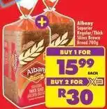 Shoprite Albany - superior regular/thick slices brown bread 700g offer