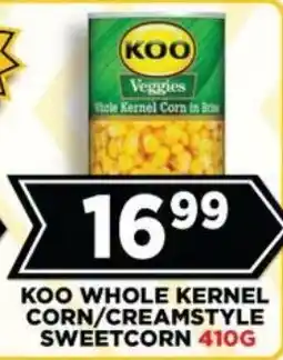 Goal Supermarket KOO Whole Kernel Corn/Creamstyle Sweetcorn offer