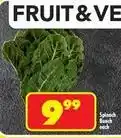 Shoprite Spinach bunch offer