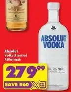 Shoprite Absolut - vodka assorted offer