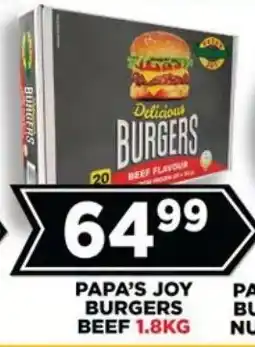 Goal Supermarket PAPA'S JOY BURGERS offer