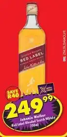 Shoprite Johnnie walker - red label blended scotch whisky offer