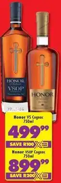 Shoprite Honor - vs cognac 750ml offer