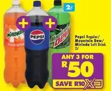 Shoprite Pepsi - regular, mountain dew, soft drink offer
