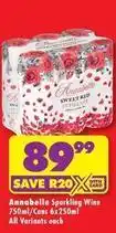 Shoprite Sparkling wine 750ml/cans 6x250ml offer