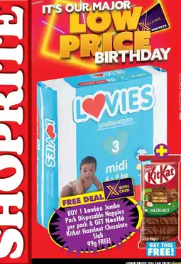 Shoprite Jumbo - lovies pack disposable nappies offer