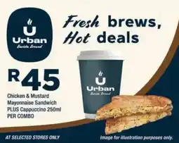 OK Foods Chicken & Mustard Mayonnaise Sandwich plus Cappuccino offer