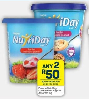 Pick n Pay Danone NutriDay Low Fat Fruit Yoghurt Assorted 1kg offer