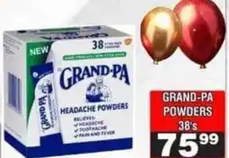 Advance Cash n Carry Grand-Pa Headache Powders offer