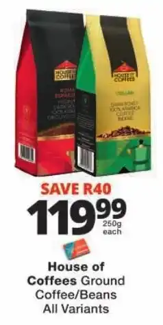 Checkers House of Coffees Ground Coffee/Beans offer