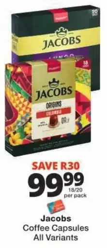 Checkers Jacobs Coffee Capsules offer