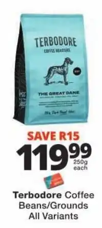 Checkers Terbodore Coffee Beans/Grounds offer