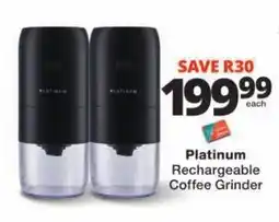 Checkers Platinum Rechargeable Coffee Grinder offer