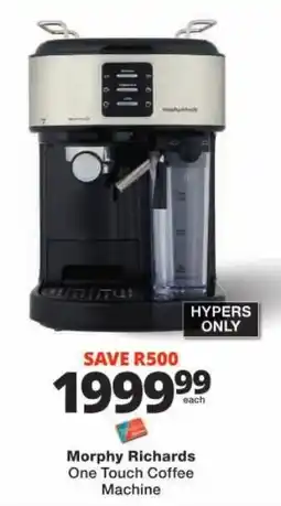 Checkers Morphy Richards One Touch Coffee Machine offer