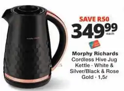 Checkers Morphy Richards Cordless Hive Jug Kettle offer