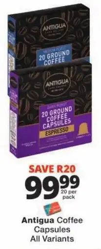 Checkers Antigua Coffee Capsules offer