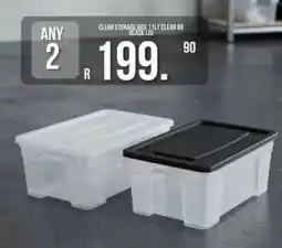 West Pack Lifestyle CLEAR STORAGE BOX 11LT CLEAR OR BLACK LID offer