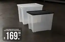 West Pack Lifestyle CLEAR STORAGE BOX 65LT CLEAR OR CLEAR STORAGE BOX 65LT CLEAR & BLACK LID offer