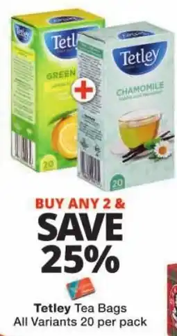 Checkers Tetley Tea Bags offer