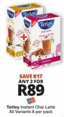 Checkers Tetley Instant Chai Latte offer