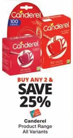 Checkers Canderel Product Range offer