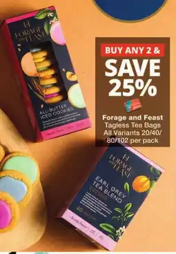 Checkers Forage and Feast Tagless Tea Bags offer
