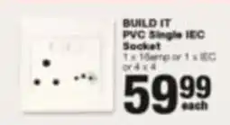 Build It BUILD IT PVC Single IEC Socket offer