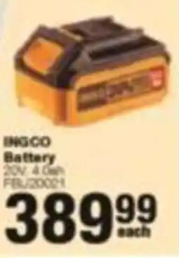 Build It INGCO Battery offer