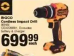 Build It INGCO Cordless Impact Drill offer