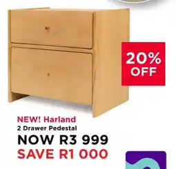 Dial a Bed Harland 2 Drawer Pedestal offer
