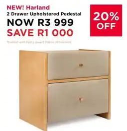Dial a Bed Harland 2 Drawer Upholstered Pedestal offer