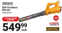 Mica INGCO 20V Cordless Blower offer