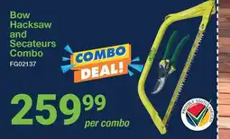 Mica Bow Hacksaw and Secateurs Combo offer