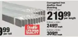Build It Corrugated Iron AluZinc Roof Sheeting offer