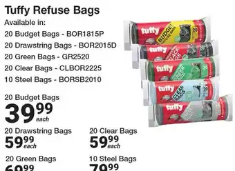 Tuffy Refuse Bags
