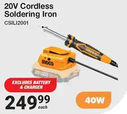 Mica 20V Cordless Soldering Iron CSILI2001 ineco offer